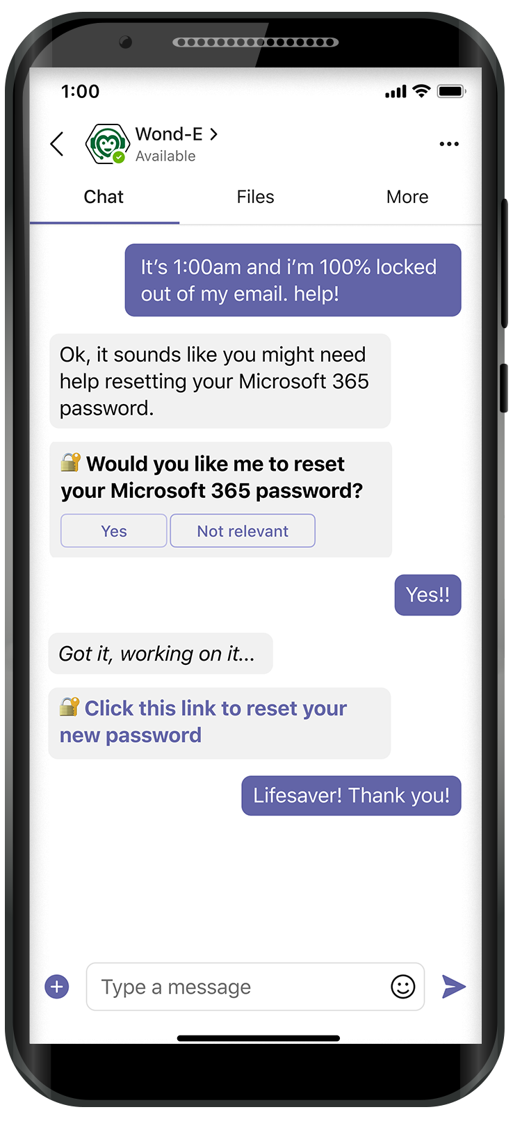 Autodesk with Moveworks chat screen