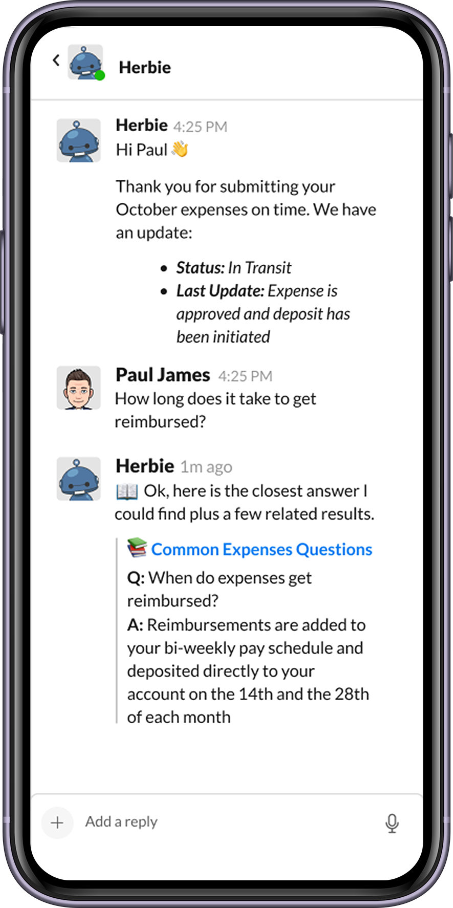 Hearst Moveworks chat screen