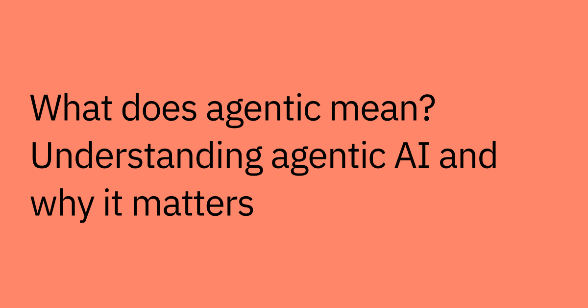 Understanding agentic meaning