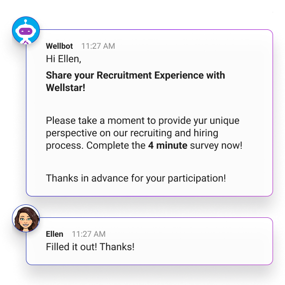 Wellstar with Moveworks chat screen