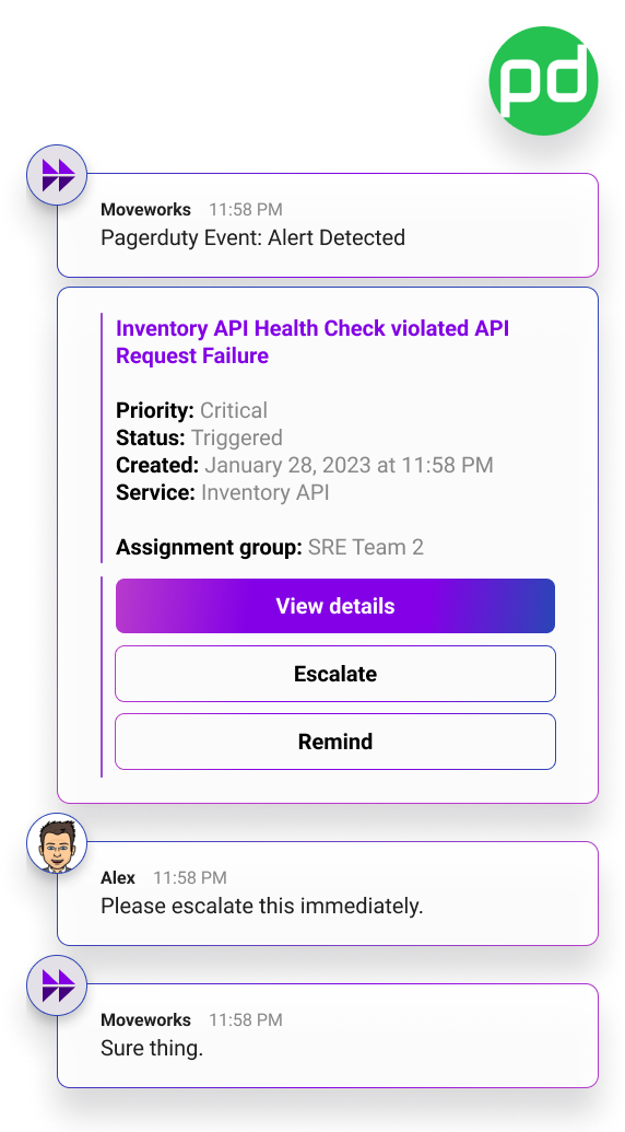 events pagerduty event alert