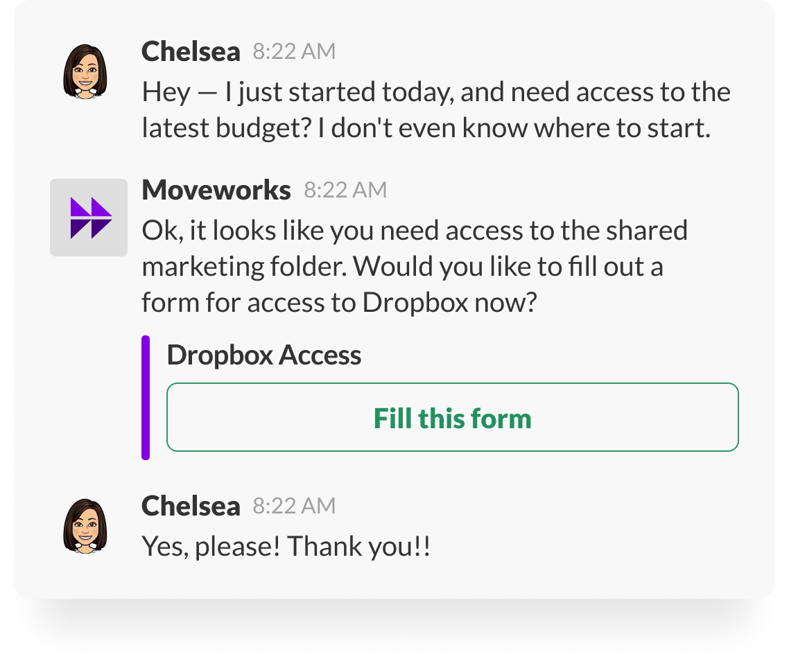 moveworks surfaces the right form